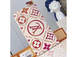 【M11455】 LOUIS VUITTON ルイヴィトン モノグラム 長財布 スーパーコピー 24新作 ジッピー･ウォレット ラウンドファスナー財布 コーラル