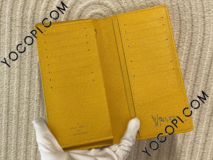 LOUIS VUITTON 長財布 ポルトフォイユ・ブラザ M12656 ヴィトン モノグラム ポルトフォイユ ブラザNM M12656 イエロー