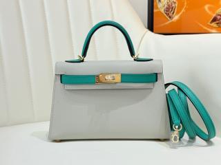 【MiniKelly2-1】 HERMES Mini Kelly 19cm エルメス ケリーミニ2 バッグ スーパーコピー 外縫い レディース ショルダーバッグ ゴールド金具