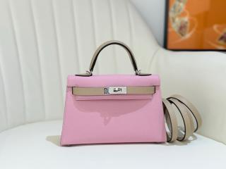 【MiniKelly2-3】 HERMES Mini Kelly 19cm エルメス ケリーミニ2 バッグ スーパーコピー 外縫い レディース ショルダーバッグ ゴールド金具