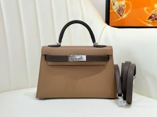 【MiniKelly2-4】 HERMES Mini Kelly 19cm エルメス ケリーミニ2 バッグ コピー 外縫い レディース ショルダーバッグ ゴールド金具