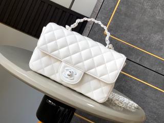 【AS5243-4】 CHANEL シャネル バッグ コピー 25新作 トップハンドル ミニ フラップ バッグ レディース ショルダーバッグ 4色可選択