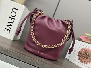 【BucketA411-1】 LOEWE ロエベ バッグ コピー 新作 Flamenco Purse Bucket フラメンコパース バケットバッグ（メローナパラム） ショルダーバッグ ゴールド金具