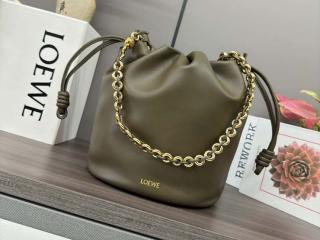 【BucketA411-2】 LOEWE ロエベ バッグ スーパーコピー 新作 Flamenco Purse Bucket フラメンコパース バケットバッグ（メローナパラム） ショルダーバッグ ゴールド金具