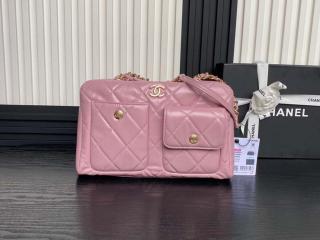 【AS4933-3】 CHANEL シャネル バッグ コピー 新作 ラージ ボーリング バッグ シャイニー カーフスキン レディース ショルダーバッグ 5色可選択
