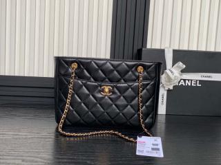 【AS5215 B18306 94305】 CHANEL シャネル バッグ スーパーコピー 新作 ショッピングバッグ シャイニー ラムスキン レディース ショルダーバッグ