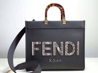 【Sunshine8372-2】 FENDI フェンディ バッグ コピー 新作 フェンディ サンシャイン ミディアム ライトブラウンレザー／エラフレザー トートバッグ