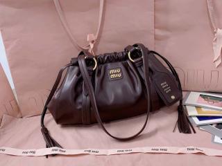 【5BG306-2】 MIUMIU ミュウミュウ バッグ スーパーコピー 新作 Joie Nappa ジョワ ナッパレザー バッグ レディース ショルダーバッグ 3色可選択 ブラウン