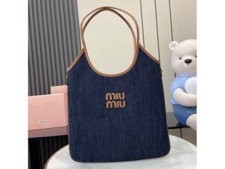 【5BG231-9】 MIUMIU ミュウミュウ バッグ スーパーコピー 新作 IVY キャンバスxレザー レディース ショルダーバッグ