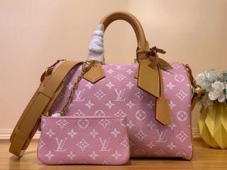 【M13914】 LOUIS VUITTON ルイヴィトン モノグラム バッグ コピー 25新作 Speedy スピーディ P9 バンドリエール 30 レディース ショルダーバッグ キャンディピンク