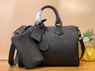 【M13904】 LOUIS VUITTON ルイヴィトン モノグラム バッグ スーパーコピー 25新作 Speedy スピーディ P9 バンドリエール 30 レディース ショルダーバッグ ウルトラブラック