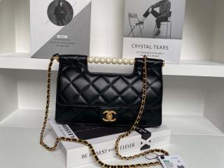 【AS5390-1】 CHANEL シャネル バッグ コピー 25新作 トップハンドルバッグ レディース ショルダーバッグ ブラック