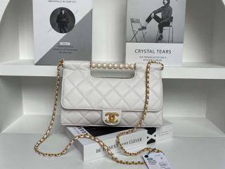 【AS5390-2】 CHANEL シャネル バッグ スーパーコピー 25新作 トップハンドルバッグ レディース ショルダーバッグ ホワイト