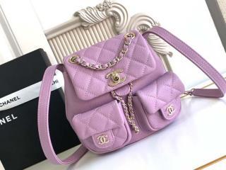 【AS3787-4】 CHANEL シャネル バッグ コピー 25新作 スモール バックパック グレインド カーフスキン レディースバッグ 7色可選択 AS3860