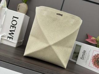 【A779G50X34】 LOEWE ロエベ バッグ コピー 25新作 Puzzle Fold パズルフォルド トート（コットンジャカード） キャンバス ショルダーバッグ エクリュ/ナチュラル