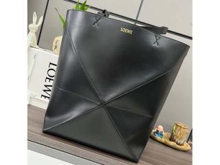 【B933Q18X01】 LOEWE ロエベ バッグ コピー Puzzle Fold パズルフォルド トート XL（シャイニーカーフ） ショルダーバッグ ブラック