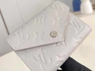 【M13466】 LOUIS VUITTON ルイヴィトン モノグラム･アンプラント 財布 スーパーコピー 25新作 ポルトフォイユ･ヴィクトリーヌ 三つ折り財布 ブルームグレー