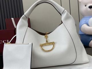 ‎【837466-4】 GUCCI グッチ バッグ コピー 25新作 〔グッチ ソフトビット〕マキシ レディース ショルダーバッグ 4色可選択 ホワイト