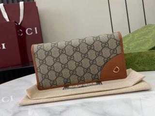 【821802 FAD6L 9758】 GUCCI グッチ 長財布 スーパーコピー 25新作 〔GGエンブレム〕コンチネンタルウォレット レディース 二つ折り財布