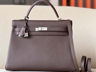 【kl35togo】 HERMES エルメス バッグ コピー ケリー Togo ハンドバッグ レディース ショルダーバッグ シルバー金具
