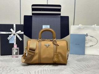 【1BB233-2】 PRADA プラダ バッグ コピー 25新作 Re-Edition 1978 Re-Nylon xサフィアーノレザー ミディアム トップハンドルバッグ ショルダーバッグ
