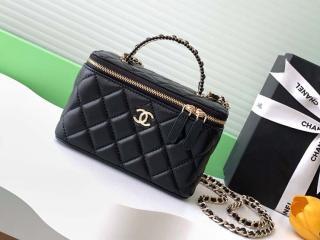 【AP4452-1】 CHANEL シャネル バッグ スーパーコピー 25SS新作 ロング ヴァニティケース ラムスキン & コスチューム パール ショルダーバッグ 3色可選択