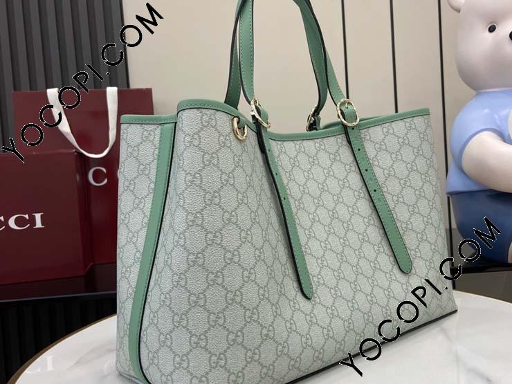 お値下げ中‼️GUCCI グッチ　ロゴ　ラージトートバッグ　グリーン 782741_FAEHB_3020_007_100_0000