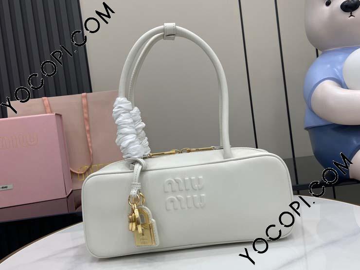 【MIUMIU】ミュウミュウ ボー レザー ハンドバッグ ◇直営店◇【MiuMiu】レザー ボー バッグ (MiuMiu/ハンドバッグ