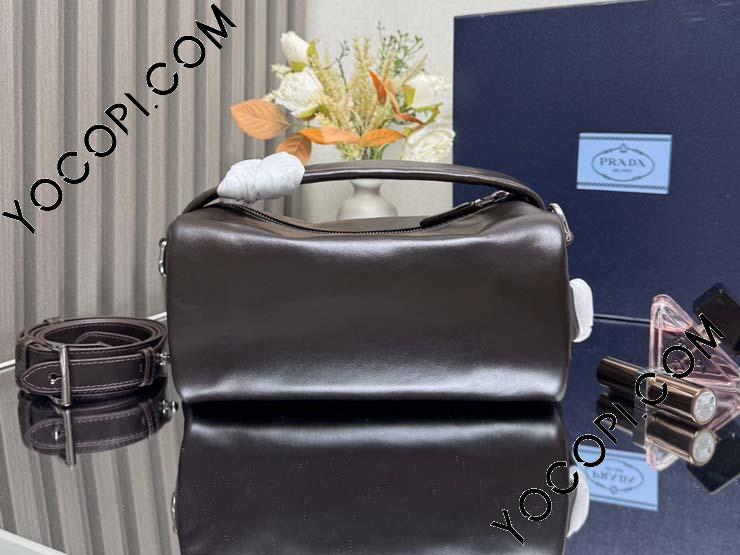 25新作 PRADA レザー ショルダーバッグ レディース PRADA プラダ ショルダーバッグ 2VH078 ブラック レザー