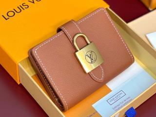 【M12148】 LOUIS VUITTON ルイヴィトン 財布 コピー 25新作 ポルトフォイユ･ロウキー･コンパクト レディース 二つ折り財布 コニャック