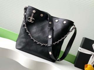 【AS5406-B20001-94305】 CHANEL シャネル バッグ コピー 25年春夏 プレコレクション ラージ バケット バッグ シャイニー ラムスキン ショルダーバッグ