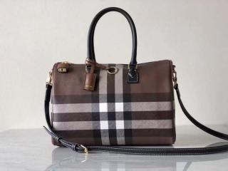 【80920851-2】 BURBERRY バーバリー バッグ コピー 25新作 ミディアム チェック ボウリングバッグ レディース ショルダーバッグ