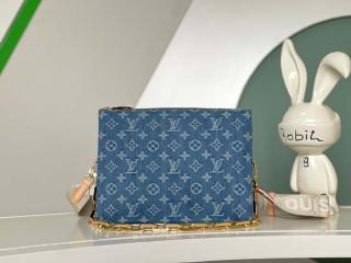 【M24564】 LOUIS VUITTON ルイヴィトン モノグラム･デニム バッグ スーパーコピー 25新作 LV リミックス クッサン PM レディース ショルダーバッグ