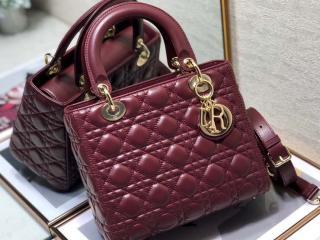 【M0565ONGE-7】 ディオール バッグ スーパーコピー 25新作 Lady Dior バッグ ミディアム カナージュ ラムスキン ショルダーバッグ