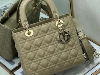 【M0565ONGE-13】 ディオール バッグ スーパーコピー 25新作 Lady Dior バッグ ミディアム カナージュ ラムスキン ショルダーバッグ