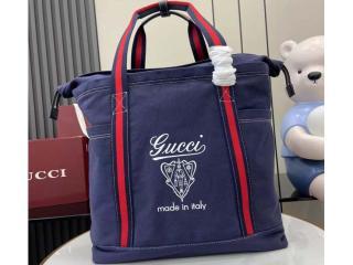 【816863 FAD78 4044】 GUCCI グッチ バッグ コピー 25新作 プリント キャンバス ラージ トートバッグ ダークブラウン