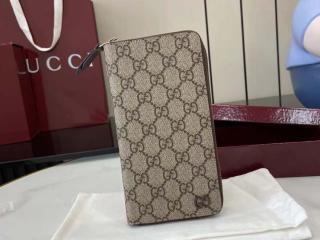 ★GUCCI★GGエンブレムファスナー長財布 25新作 グッチ GGエンブレム ジップ 長財布 ロングウォレット