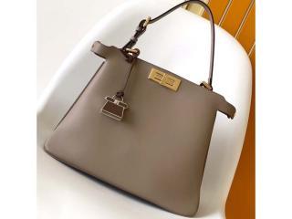 【8BN353-2】 FENDI フェンディ バッグ スーパーコピー 25新作 Peekaboo Soft ピーカブー ソフト ミディアム ブラックレザー レディース ショルダーバッグ 6色可選択