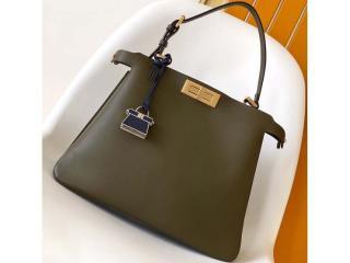 【8BN353-6】 FENDI フェンディ バッグ スーパーコピー 25新作 Peekaboo Soft ピーカブー ソフト ミディアム ブラックレザー レディース ショルダーバッグ 6色可選択