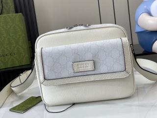 【795464-2】 GUCCI グッチ バッグ スーパーコピー 25新作 GGスプリーム スモール クロスボディバッグ メンズ ショルダーバッグ ホワイト
