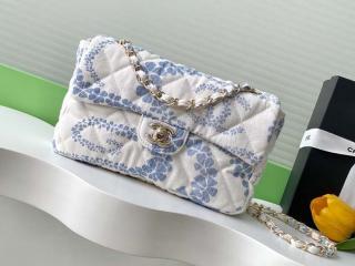 【AS5454-1】 CHANEL シャネル バッグ コピー 25新作 ココ ビーチ コレクション フラップ バッグ プリント デニム レディース ショルダーバッグ 3色可選択
