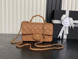 【AS5701-4】 CHANEL シャネル バッグ コピー 25新作 トップハンドル ミニ フラップ バッグ レディース ショルダーバッグ AS5702
