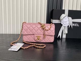 【AS5759-2】 CHANEL シャネル バッグ コピー 25新作 ミニ フラップ バッグ シャイニー ラムスキン ショルダーバッグ