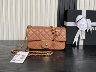 【AS5759-3】 CHANEL シャネル バッグ スーパーコピー 25新作 ミニ フラップ バッグ シャイニー ラムスキン ショルダーバッグ