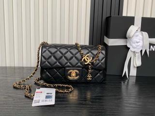 【AS5759-4】 CHANEL シャネル バッグ コピー 25新作 ミニ フラップ バッグ シャイニー ラムスキン ショルダーバッグ