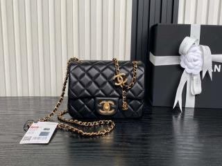 【AS5758-4】 CHANEL シャネル バッグ コピー 25新作 ミニ フラップ バッグ シャイニー ラムスキン ショルダーバッグ