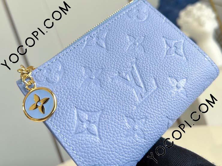 LOUIS VUITTON ライトブルー 二つ折り財布正規品保証2674 LOUIS VUITTON ライトブルー 二つ折り財布正規品保証2674