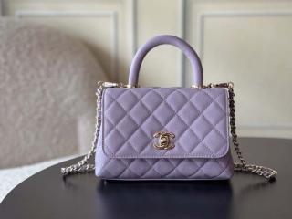 【AS2215-1】 CHANEL シャネル バッグ コピー トップハンドル ミニ フラップ バッグ グレインドカーフスキン レディース ショルダーバッグ