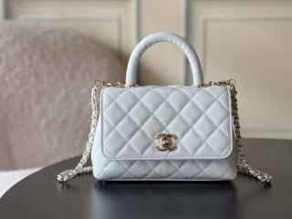 【AS2215-2】 CHANEL シャネル バッグ スーパーコピー トップハンドル ミニ フラップ バッグ グレインドカーフスキン レディース ショルダーバッグ