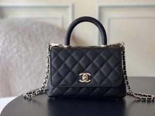 【AS2215-4】 CHANEL シャネル バッグ スーパーコピー トップハンドル ミニ フラップ バッグ グレインドカーフスキン レディース ショルダーバッグ